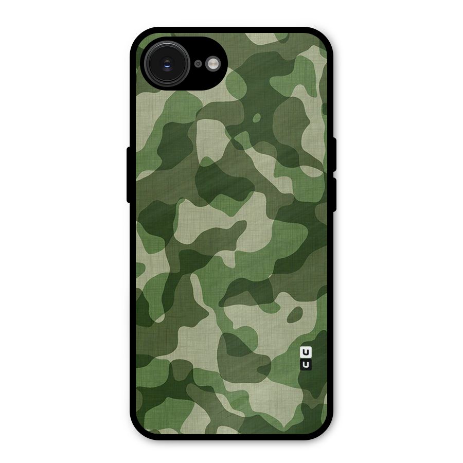 Camouflage Pattern Art Metal Back Case for iPhone 16e