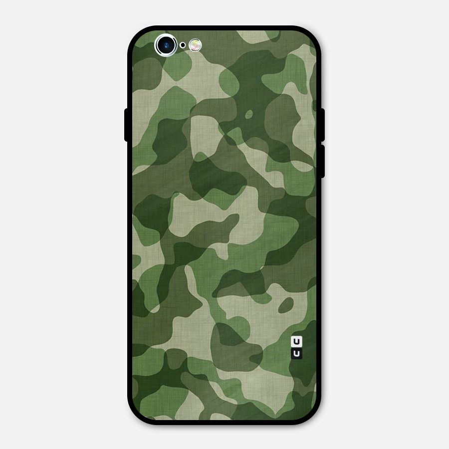 Camouflage Pattern Art Metal Back Case for iPhone 6 6s
