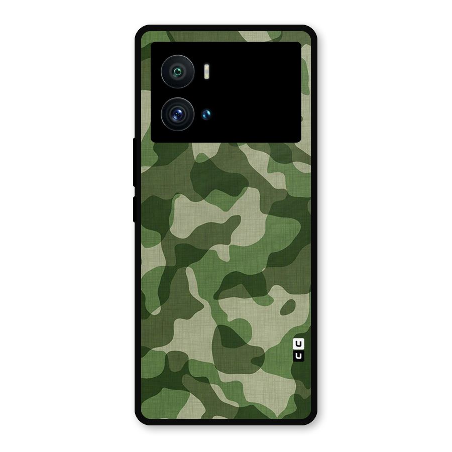 Camouflage Pattern Art Metal Back Case for iQOO 9 Pro