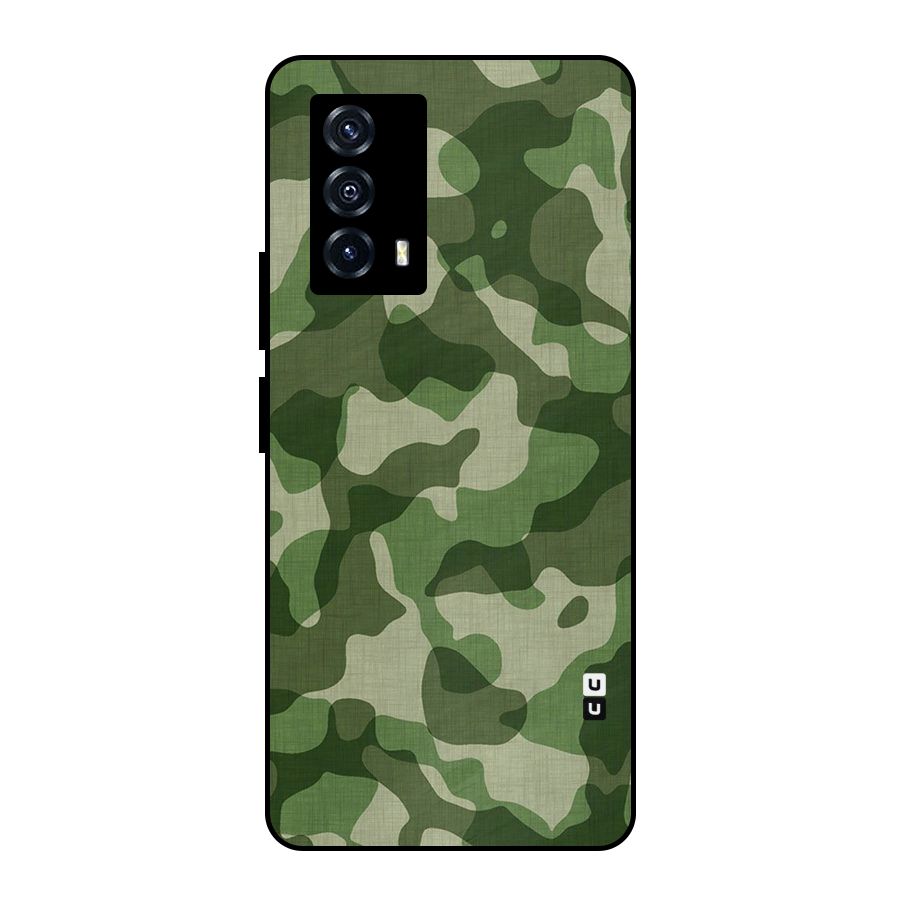 Camouflage Pattern Art Metal Back Case for iQOO Z5