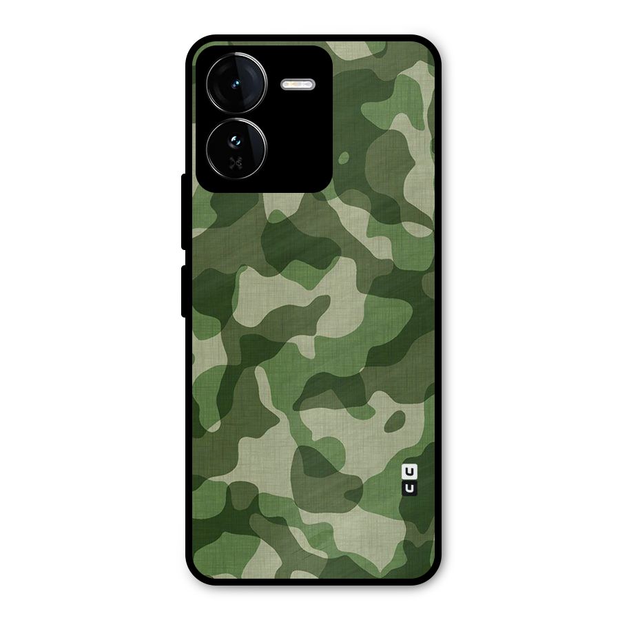 Camouflage Pattern Art Metal Back Case for iQOO Z9