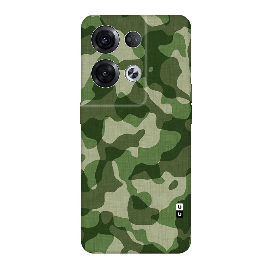 Camouflage Pattern Art Original Polycarbonate Back Case for Oppo Reno8 Pro 5G