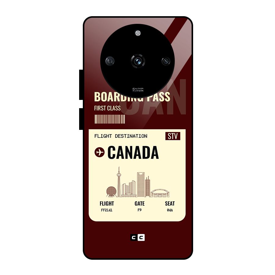 Canada Boarding Pass Glass Back Case for Realme Narzo 60 5G
