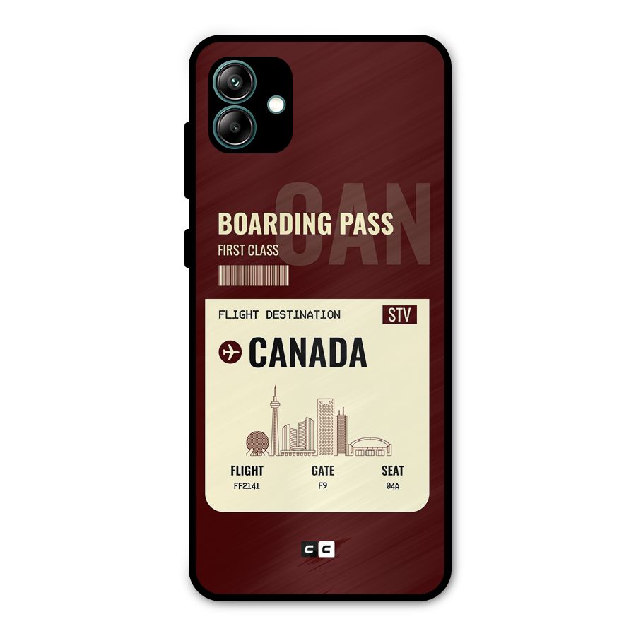 Canada Boarding Pass Metal Back Case for Galaxy A04