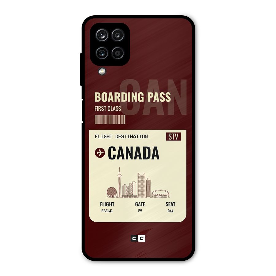 Canada Boarding Pass Metal Back Case for Galaxy A12