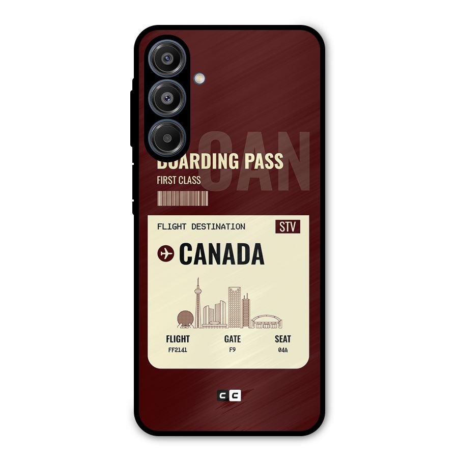 Canada Boarding Pass Metal Back Case for Galaxy A16 5G