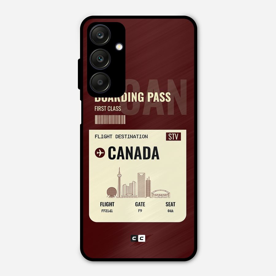 Canada Boarding Pass Metal Back Case for Galaxy A25 5G