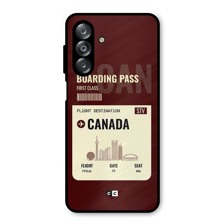 Canada Boarding Pass Metal Back Case for Galaxy A26