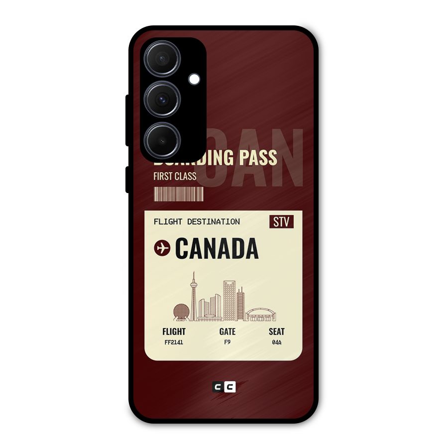 Canada Boarding Pass Metal Back Case for Galaxy A35
