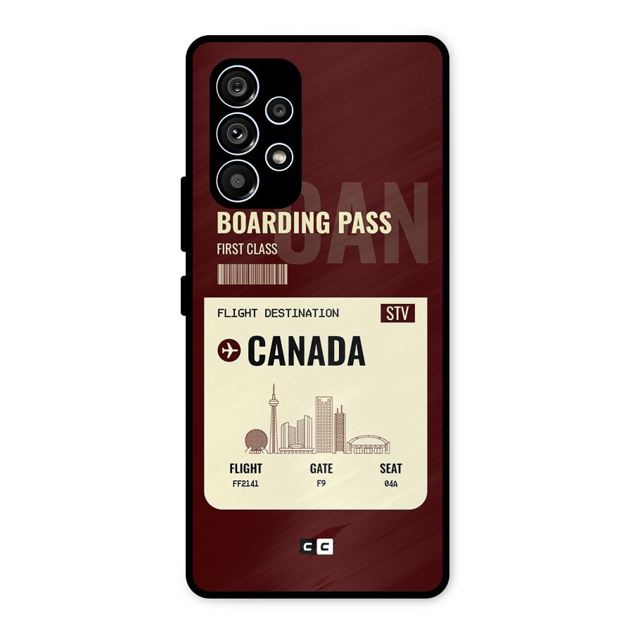 Canada Boarding Pass Metal Back Case for Galaxy A53 5G
