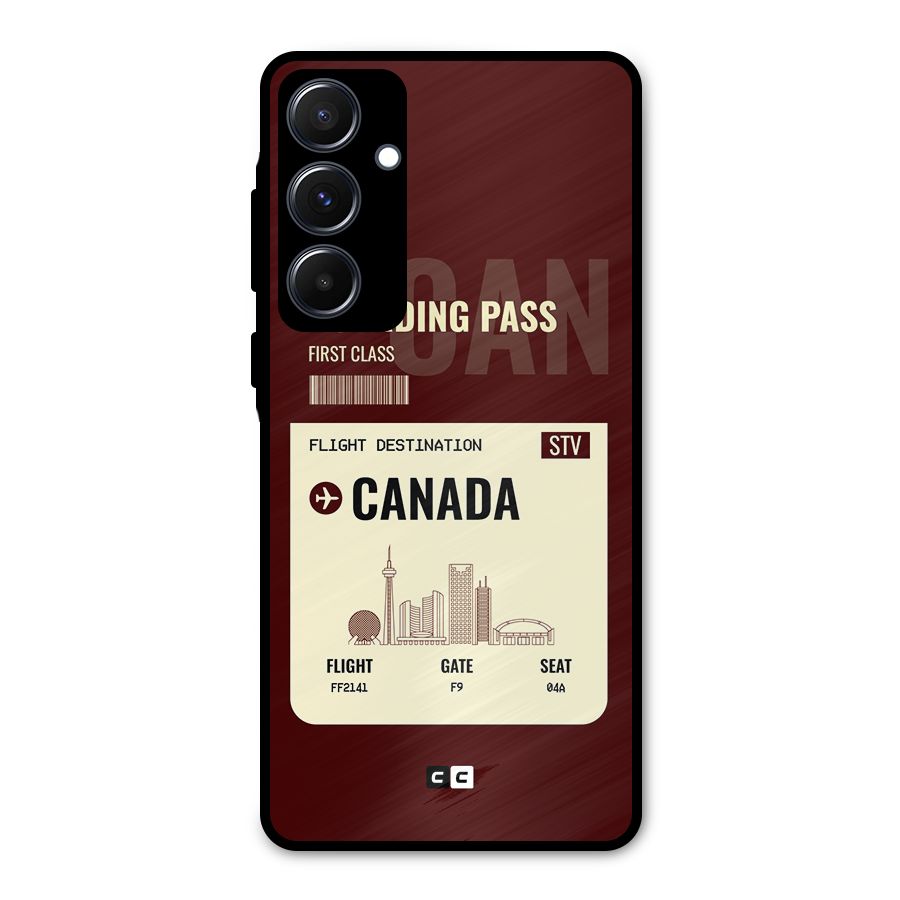 Canada Boarding Pass Metal Back Case for Galaxy A55