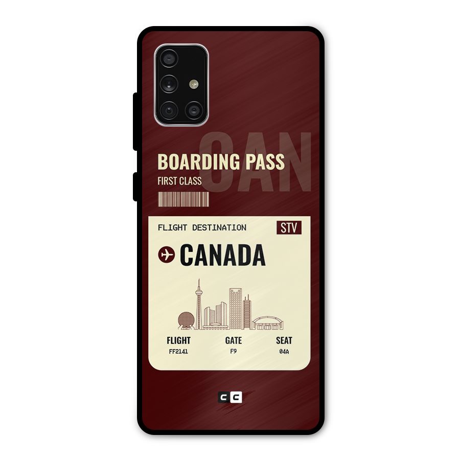 Canada Boarding Pass Metal Back Case for Galaxy A71