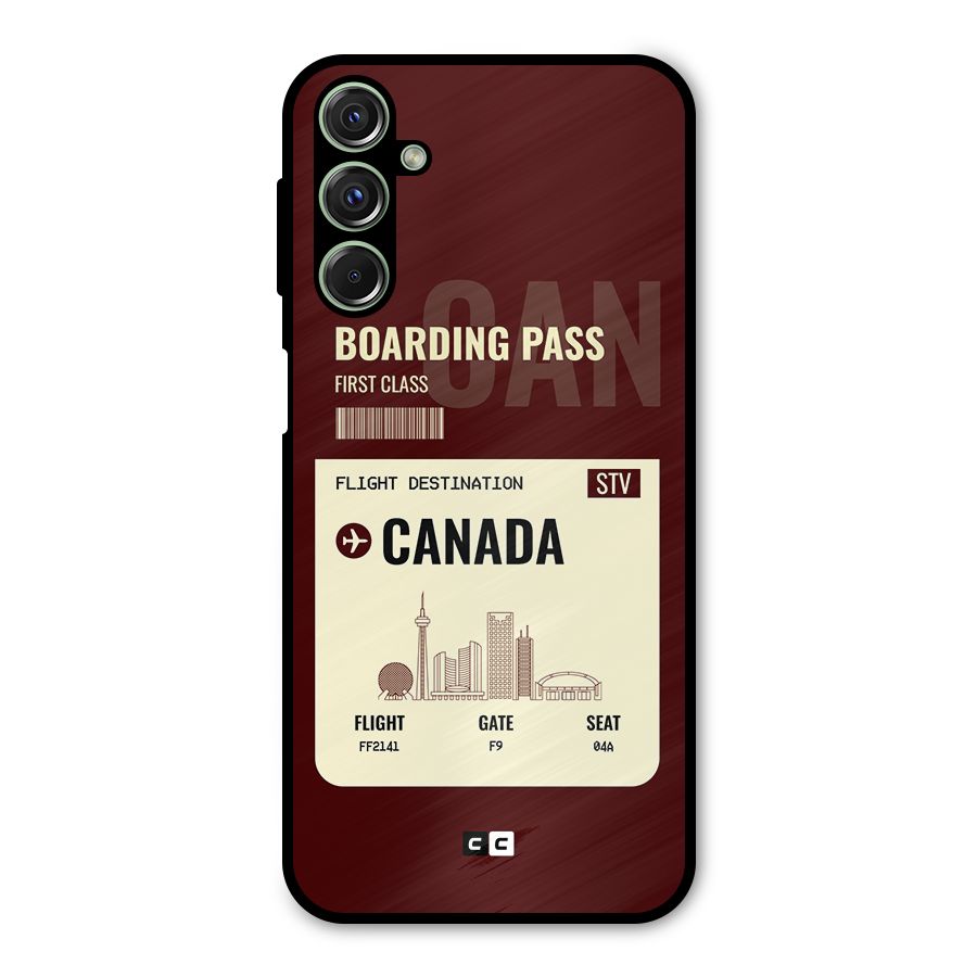 Canada Boarding Pass Metal Back Case for Galaxy F34