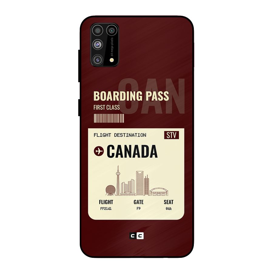 Canada Boarding Pass Metal Back Case for Galaxy F41