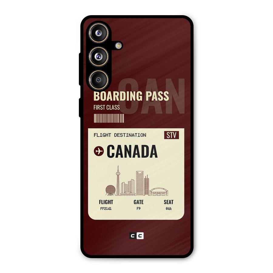 Canada Boarding Pass Metal Back Case for Galaxy F55