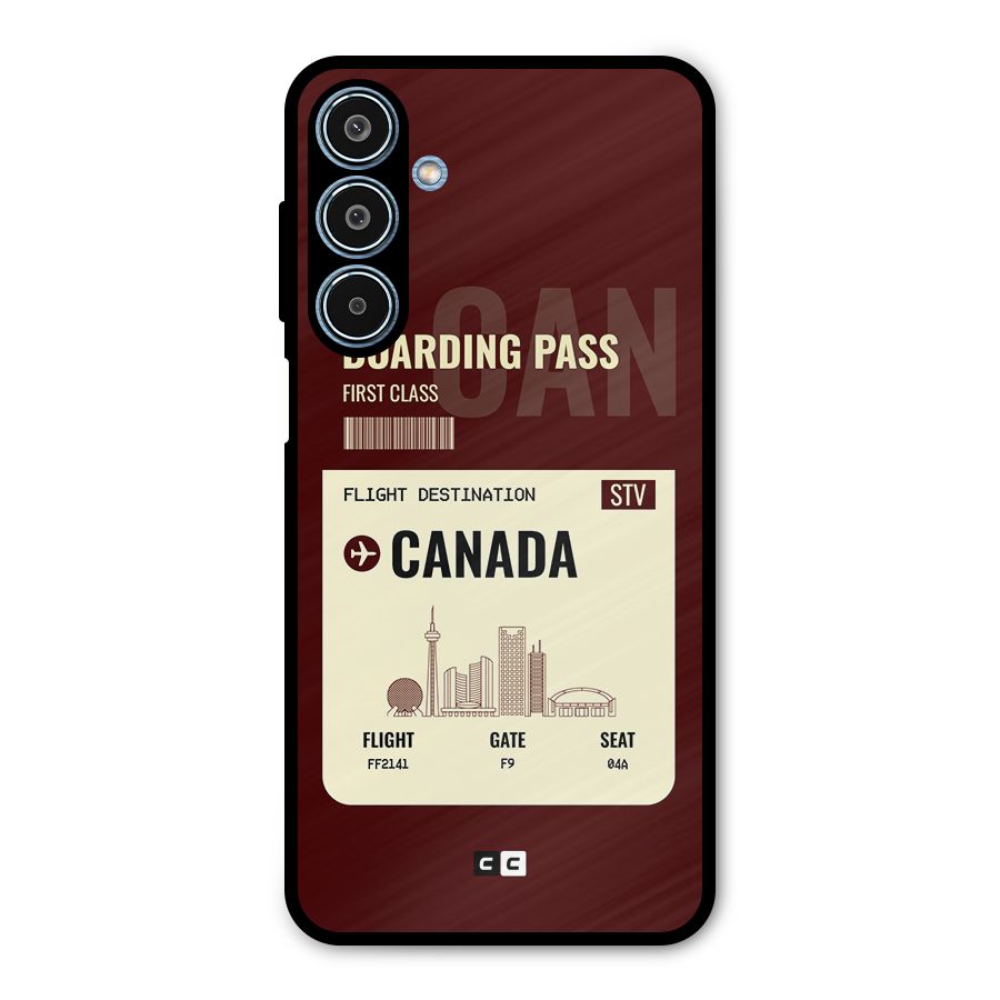 Canada Boarding Pass Metal Back Case for Galaxy M35