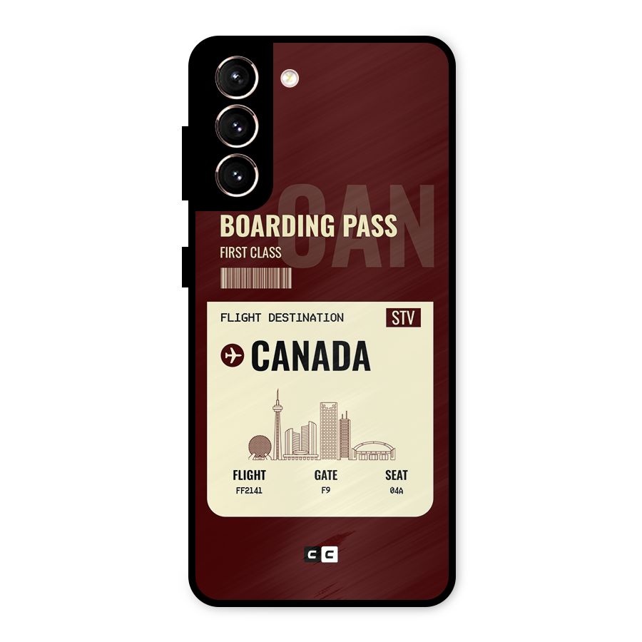 Canada Boarding Pass Metal Back Case for Galaxy S21 5G
