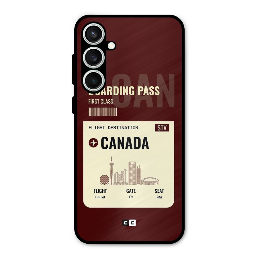 Canada Boarding Pass Metal Back Case for Galaxy S23 FE