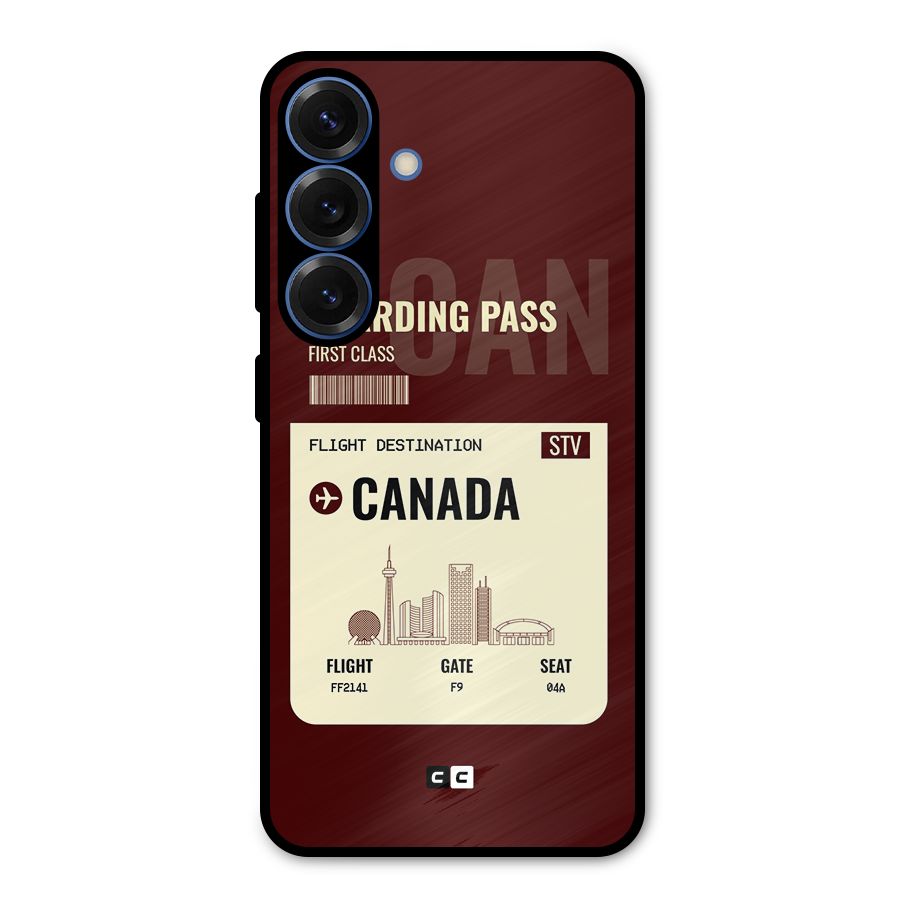 Canada Boarding Pass Metal Back Case for Galaxy S25