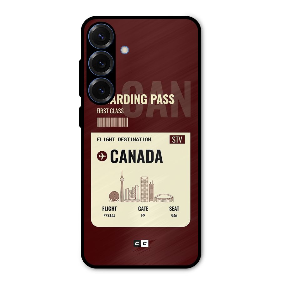 Canada Boarding Pass Metal Back Case for Galaxy S25 Plus