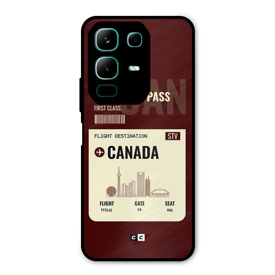 Canada Boarding Pass Metal Back Case for Infinix Note 50x