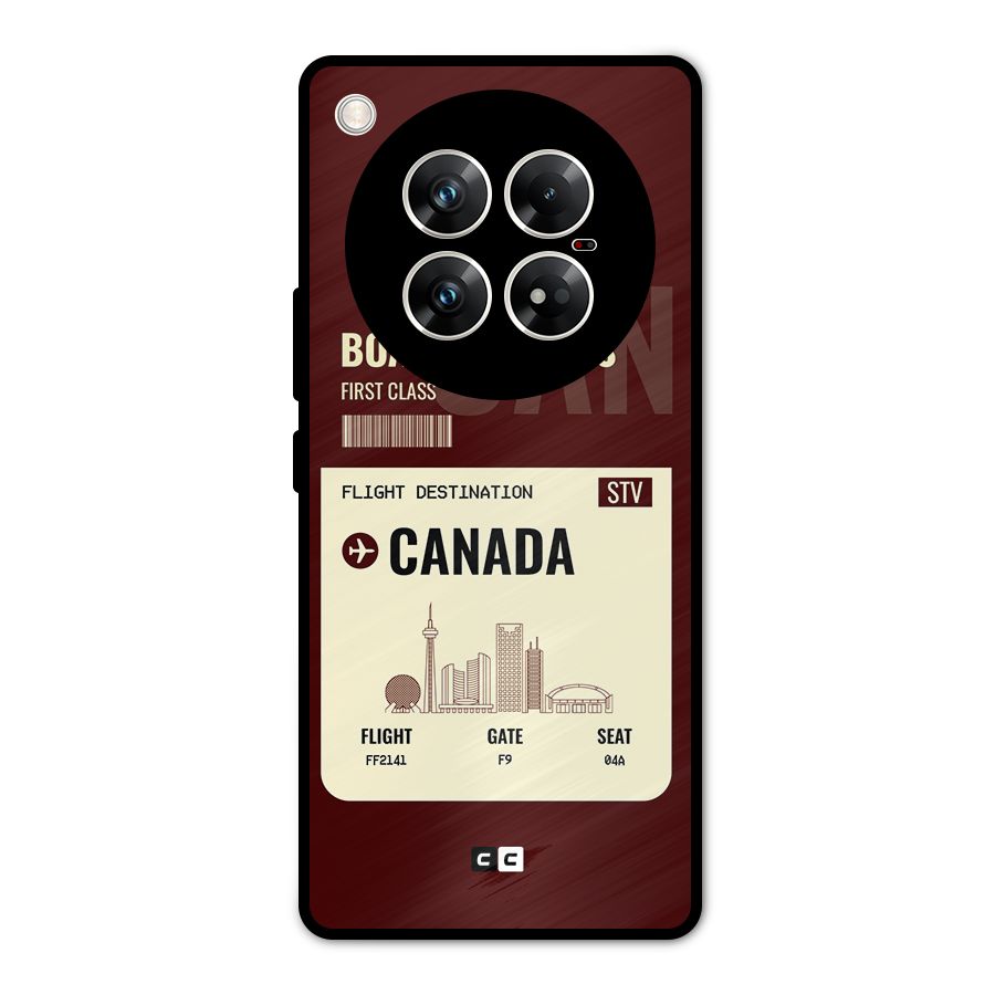 Canada Boarding Pass Metal Back Case for Infinix Zero 40 5G