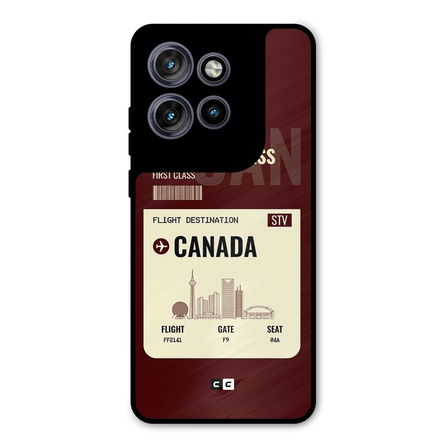Canada Boarding Pass Metal Back Case for Motorola Edge 50 Neo