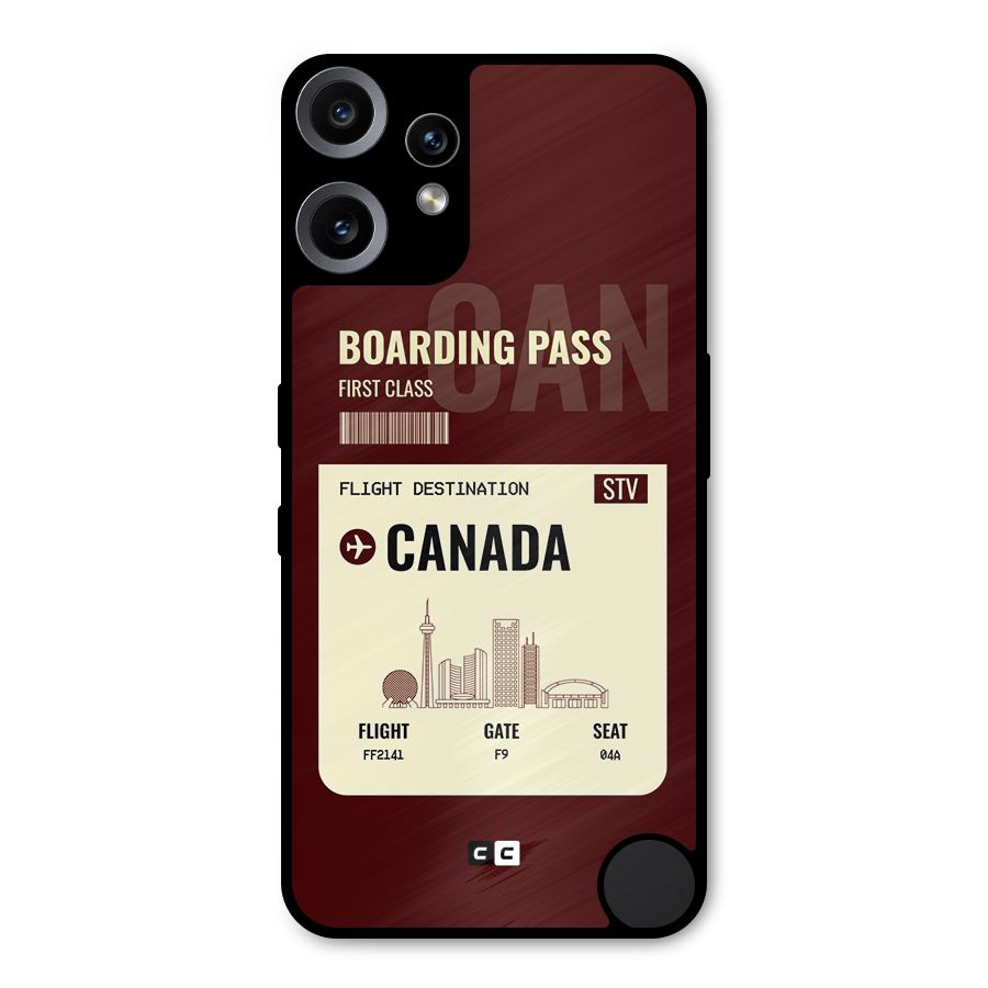 Canada Boarding Pass Metal Back Case for Nothing CMF Phone 2 Pro