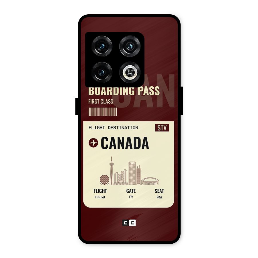 Canada Boarding Pass Metal Back Case for OnePlus 10 Pro 5G