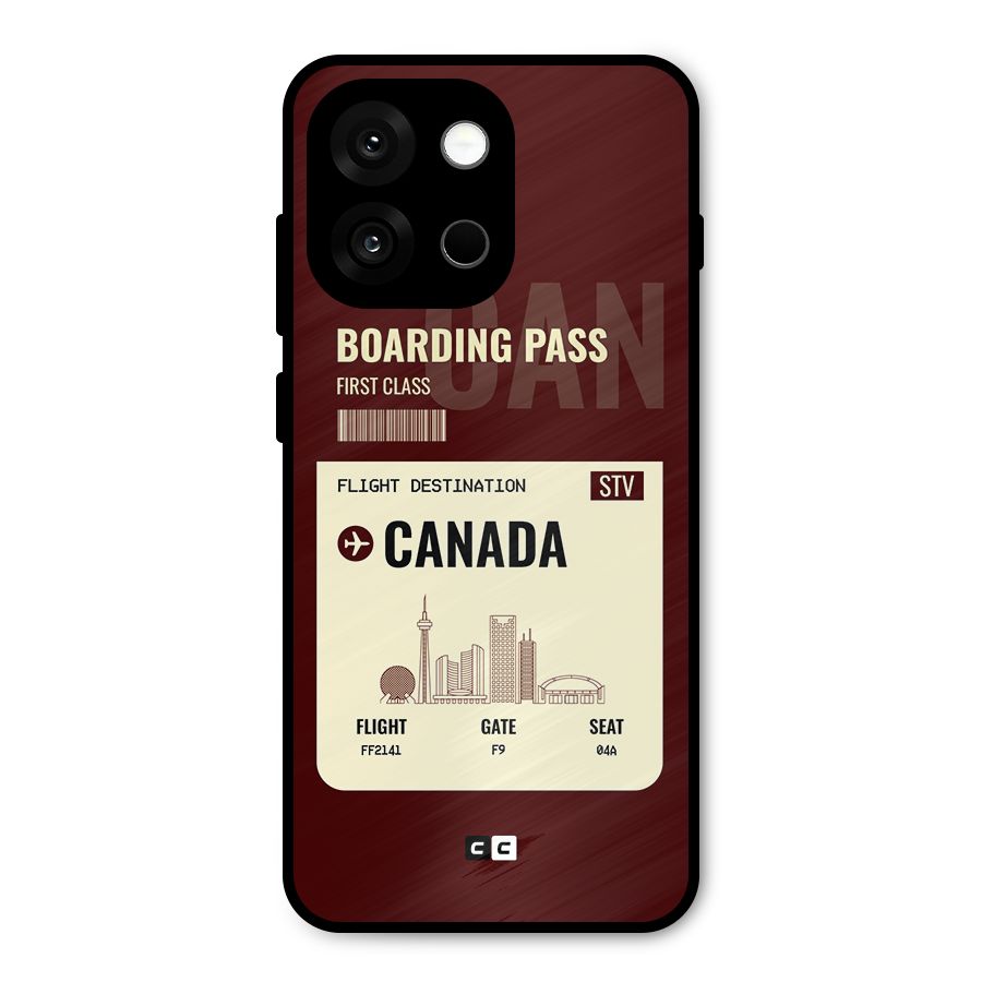Canada Boarding Pass Metal Back Case for OnePlus 13s