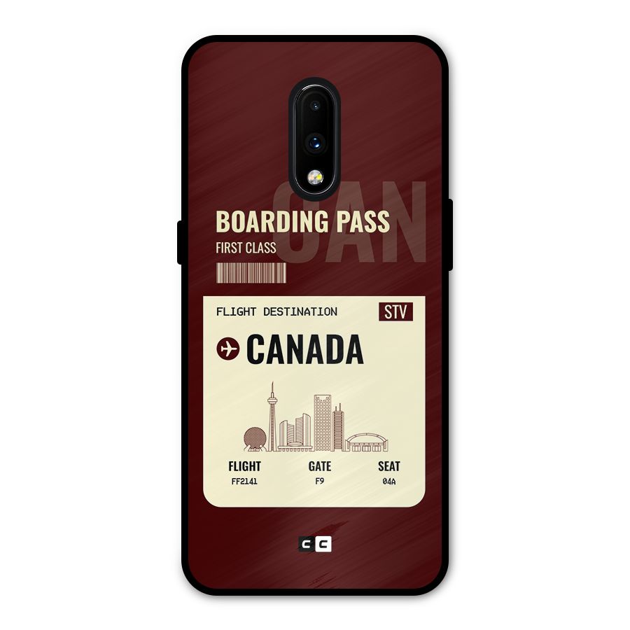 Canada Boarding Pass Metal Back Case for OnePlus 7