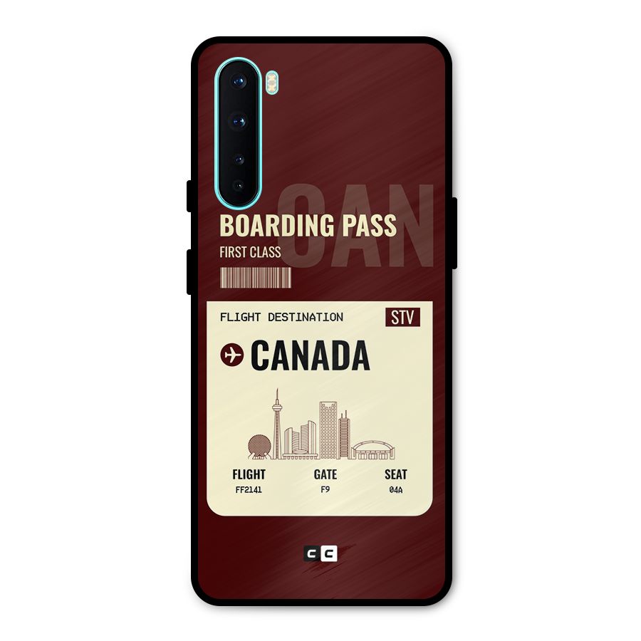 Canada Boarding Pass Metal Back Case for OnePlus Nord