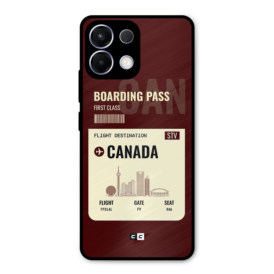 Canada Boarding Pass Metal Back Case for Oppo K13