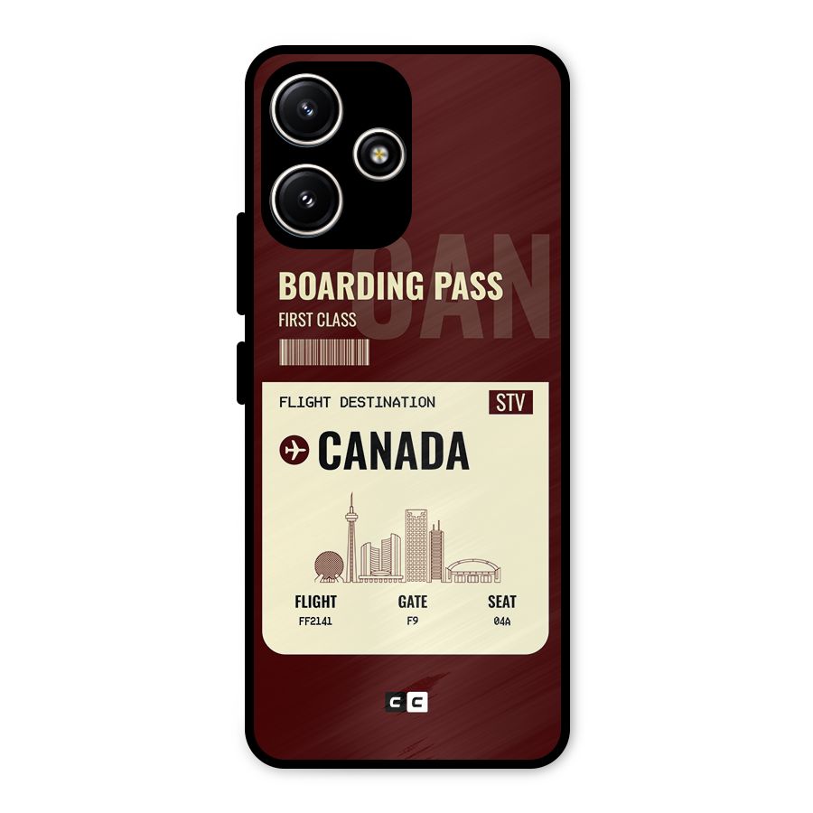Canada Boarding Pass Metal Back Case for Poco M6 Pro
