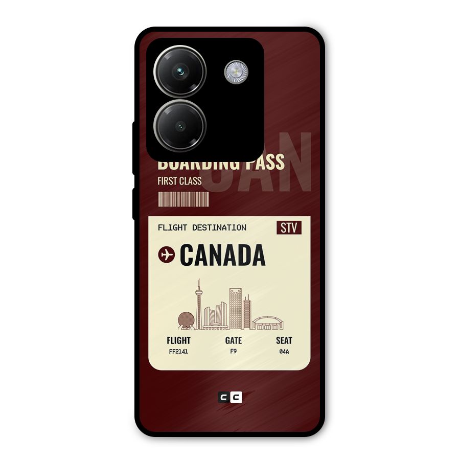 Canada Boarding Pass Metal Back Case for Poco M7 Pro 5G
