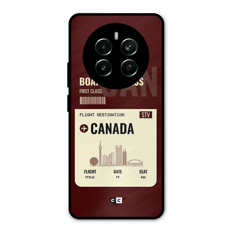 Canada Boarding Pass Metal Back Case for Realme 12 Pro Plus