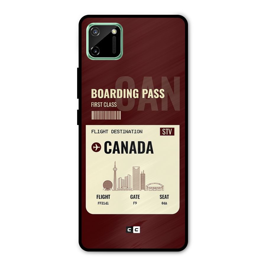 Canada Boarding Pass Metal Back Case for Realme C11