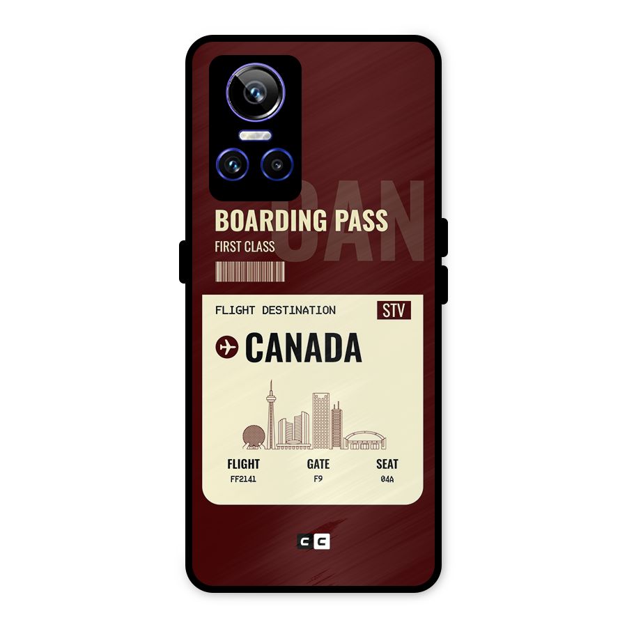 Canada Boarding Pass Metal Back Case for Realme GT Neo 3