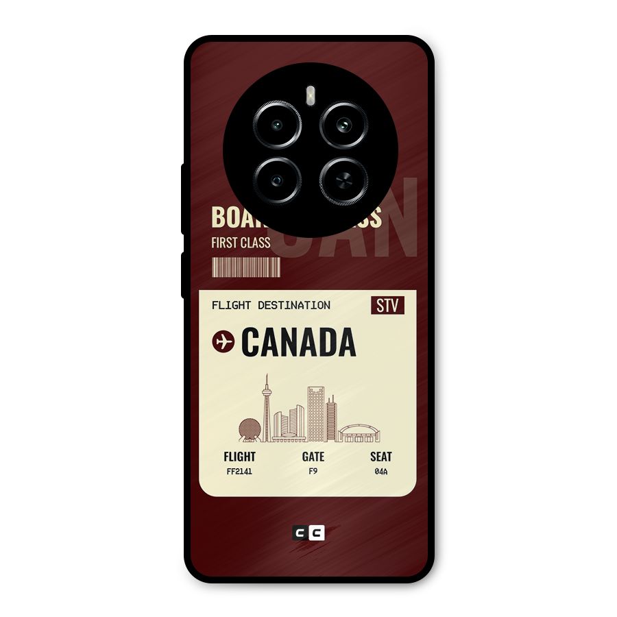 Canada Boarding Pass Metal Back Case for Realme P1