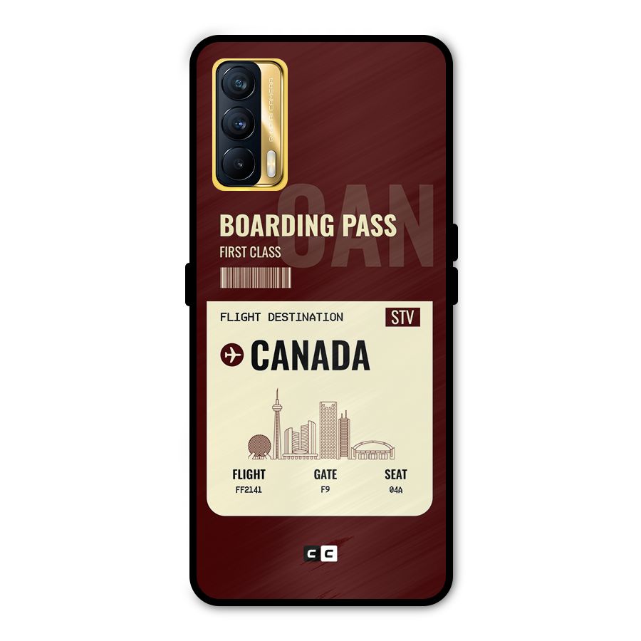 Canada Boarding Pass Metal Back Case for Realme X7