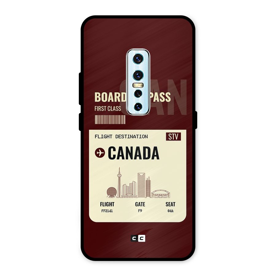 Canada Boarding Pass Metal Back Case for Vivo V17 Pro