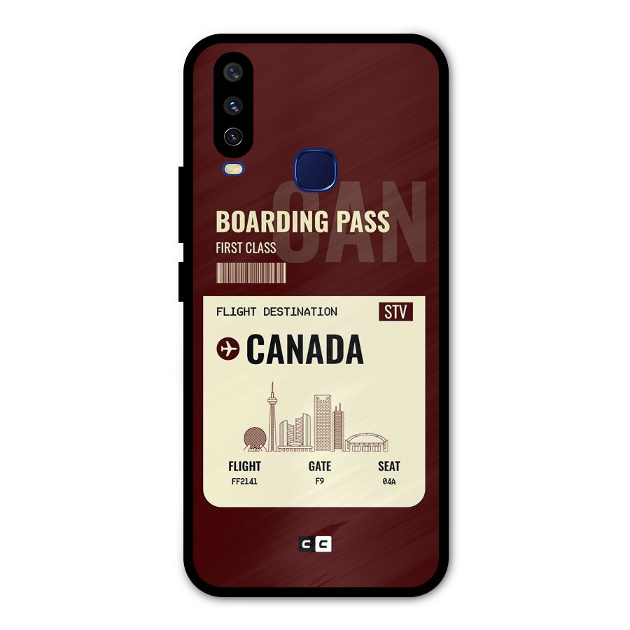 Canada Boarding Pass Metal Back Case for Vivo Y15