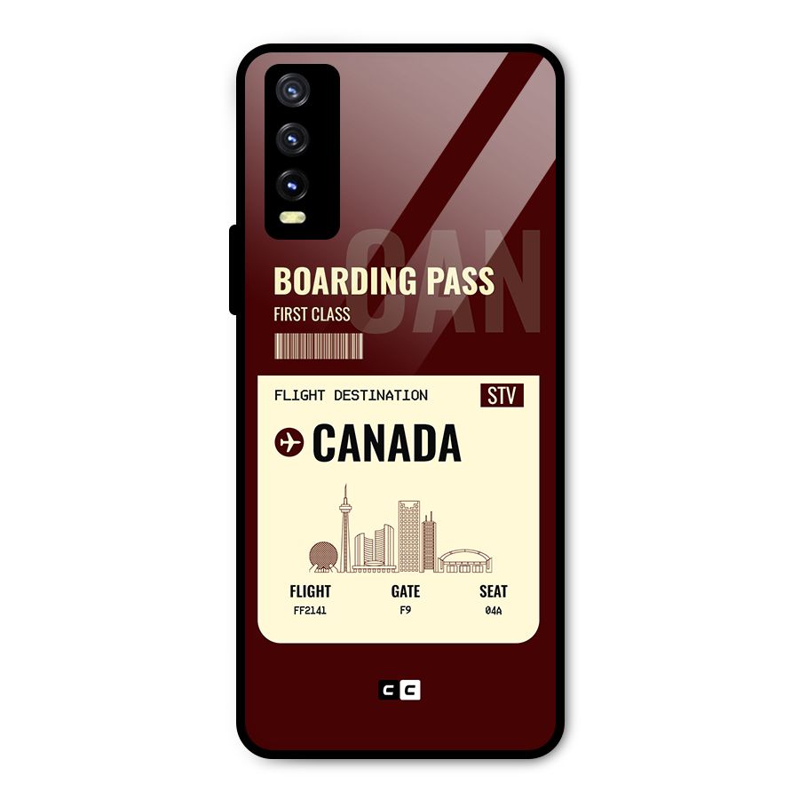 Canada Boarding Pass Metal Back Case for Vivo Y20