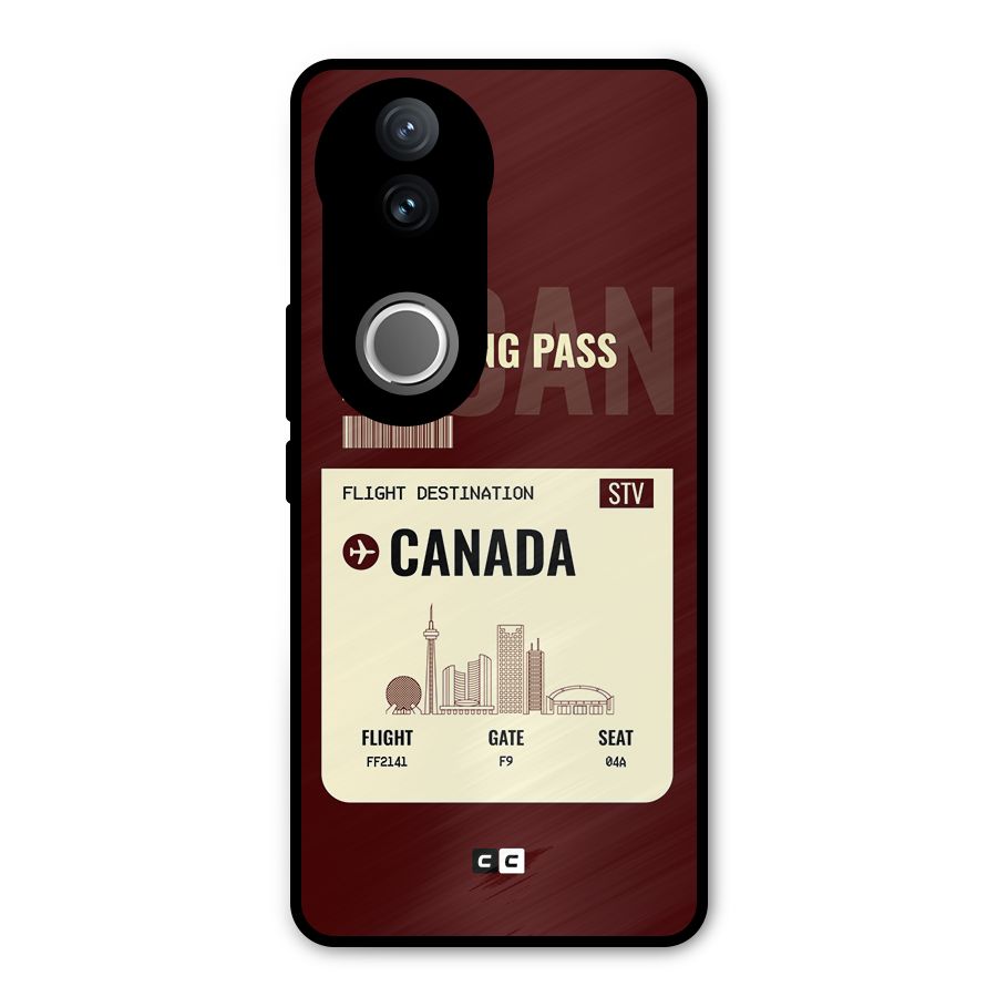 Canada Boarding Pass Metal Back Case for iQOO Z10R