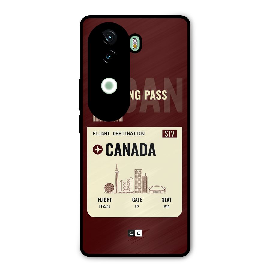Canada Boarding Pass Metal Back Case for iQOO Z9s