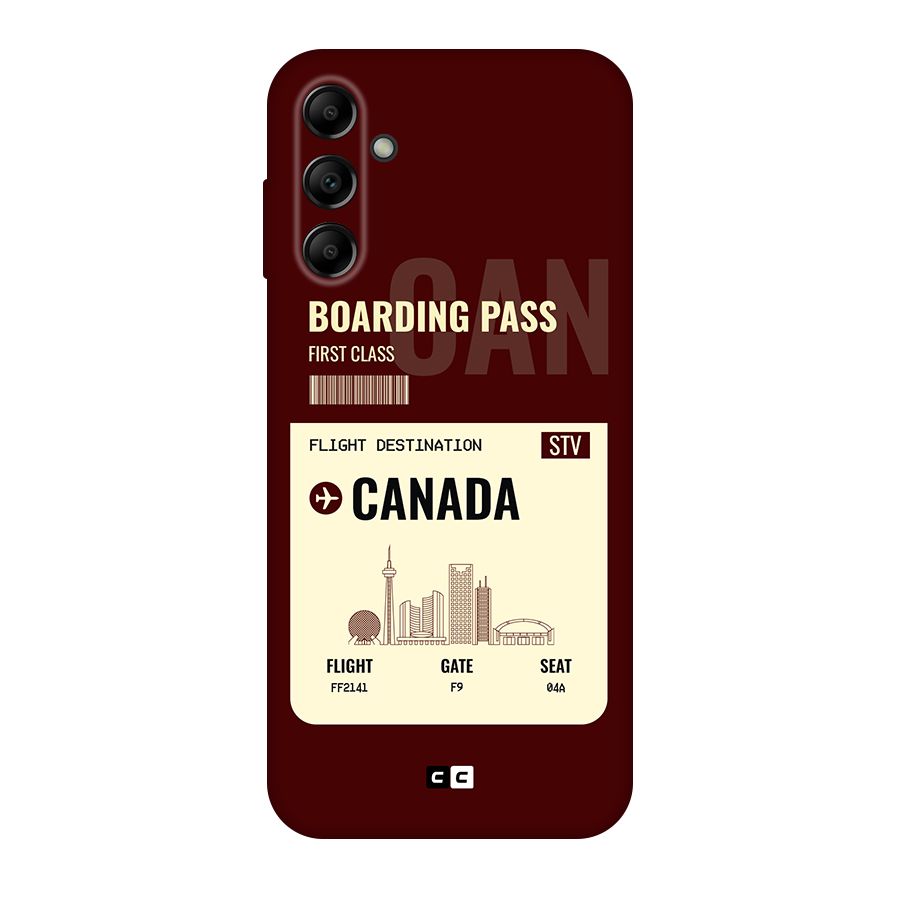 Canada Boarding Pass Original Polycarbonate Back Case for Galaxy A14 5G