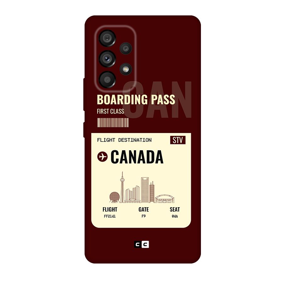 Canada Boarding Pass Original Polycarbonate Back Case for Galaxy A53 5G