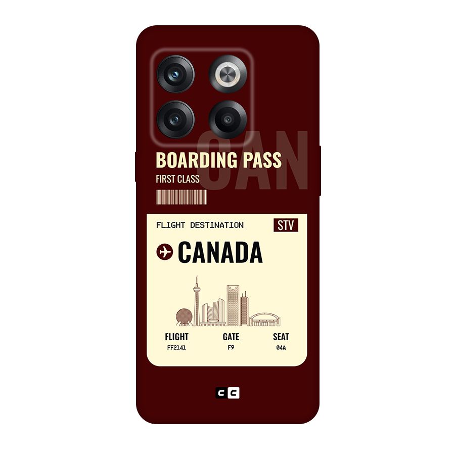 Canada Boarding Pass Original Polycarbonate Back Case for OnePlus 10T