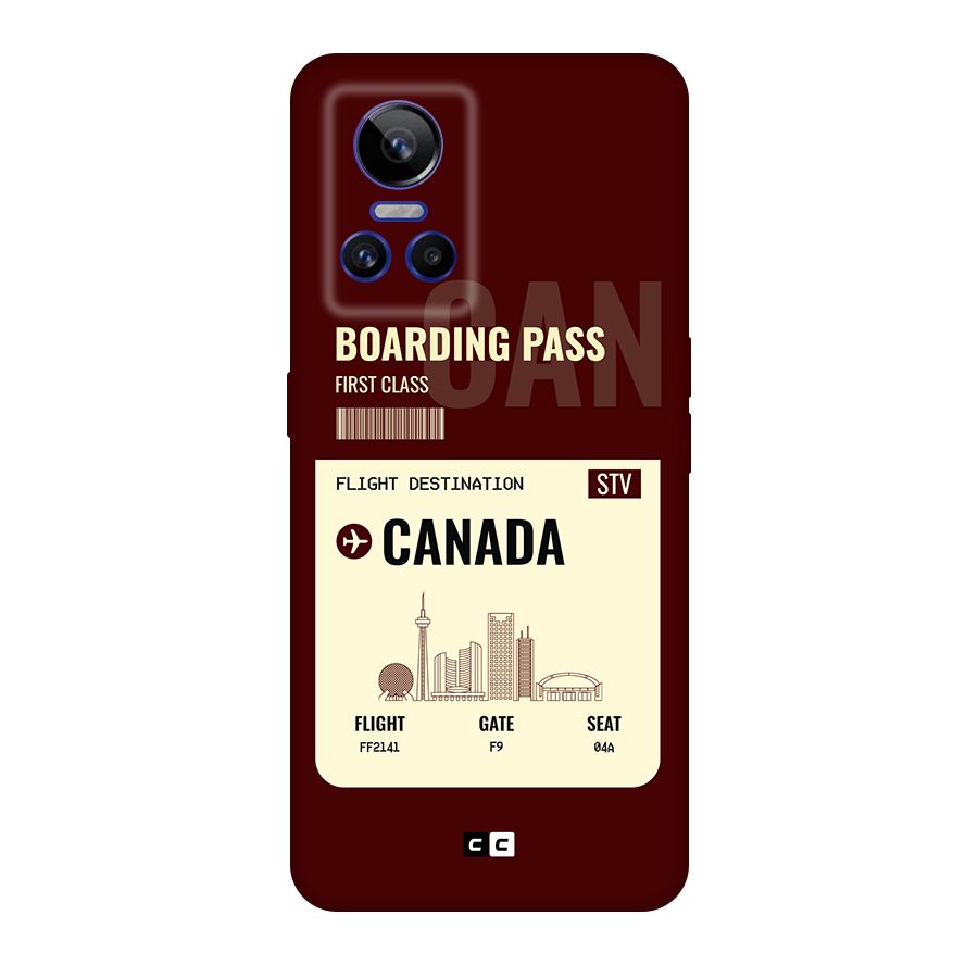 Canada Boarding Pass Original Polycarbonate Back Case for Realme GT Neo 3