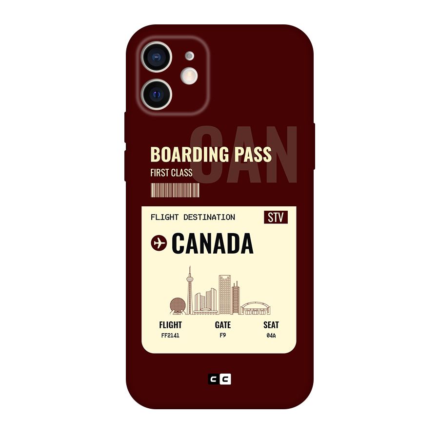 Canada Boarding Pass Original Polycarbonate Back Case for iPhone 12